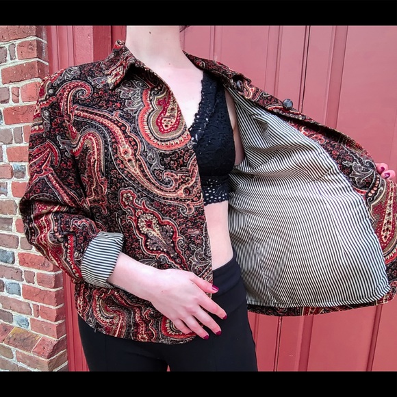 🚨 SOLD 🚨 Vintage Paisley Tapestry Jacket - Picture 5 of 9